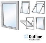 Vridfönster 3-glas : Alu-utsida Outline - REA-REA