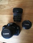 UTHYRES - Canon eos 600D med 3 objektiv