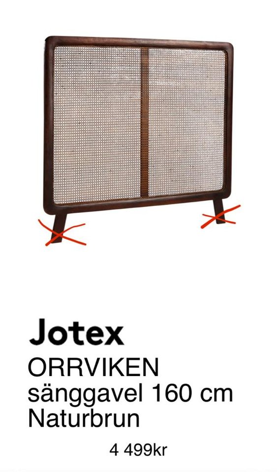 Sänggavel i Rotting för 160 s...
