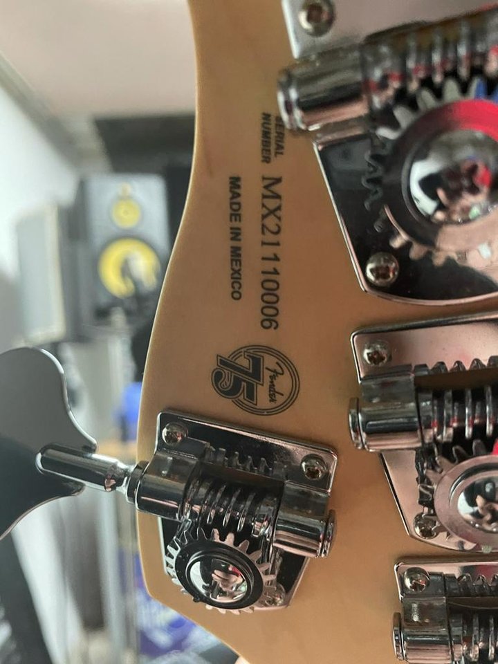Fender jazz bas 5, strängad