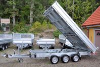 Humbaur 3500kg tridem 3-vägs el tipp