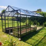Växthus 12,7m² - 4mm säkerhetsglas - REA