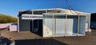 PP pool 3,8 x 8,0 x 1,5m Vit Hörntrappa för omg leverans