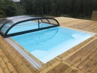 3x6 PP-Pool Paket med Pooltak och Värmepump