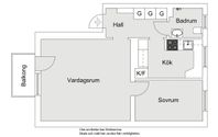 Bostad uthyres - lägenhet i Hägersten - 2 rum, 45m²