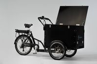 Cargobike Box Electric lastcykel med lock