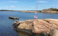 Fräsch stuga nära havet i Röra på Tjörn