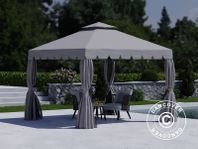 Paviljong Osiris 3x3m, grå - trädgårdspaviljong, pergola