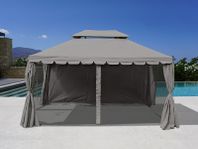 Paviljong Osiris 3x4m, grå - trädgårdspaviljong, pergola