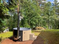 Rabatt! Badtunna med integrerad kamin. Snabb leverans!