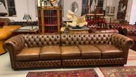 Engelsk Chesterfield 5-sits soffa