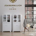 Eksklusivt fransk 4-dørs metal vitrineskab från jean&wallich