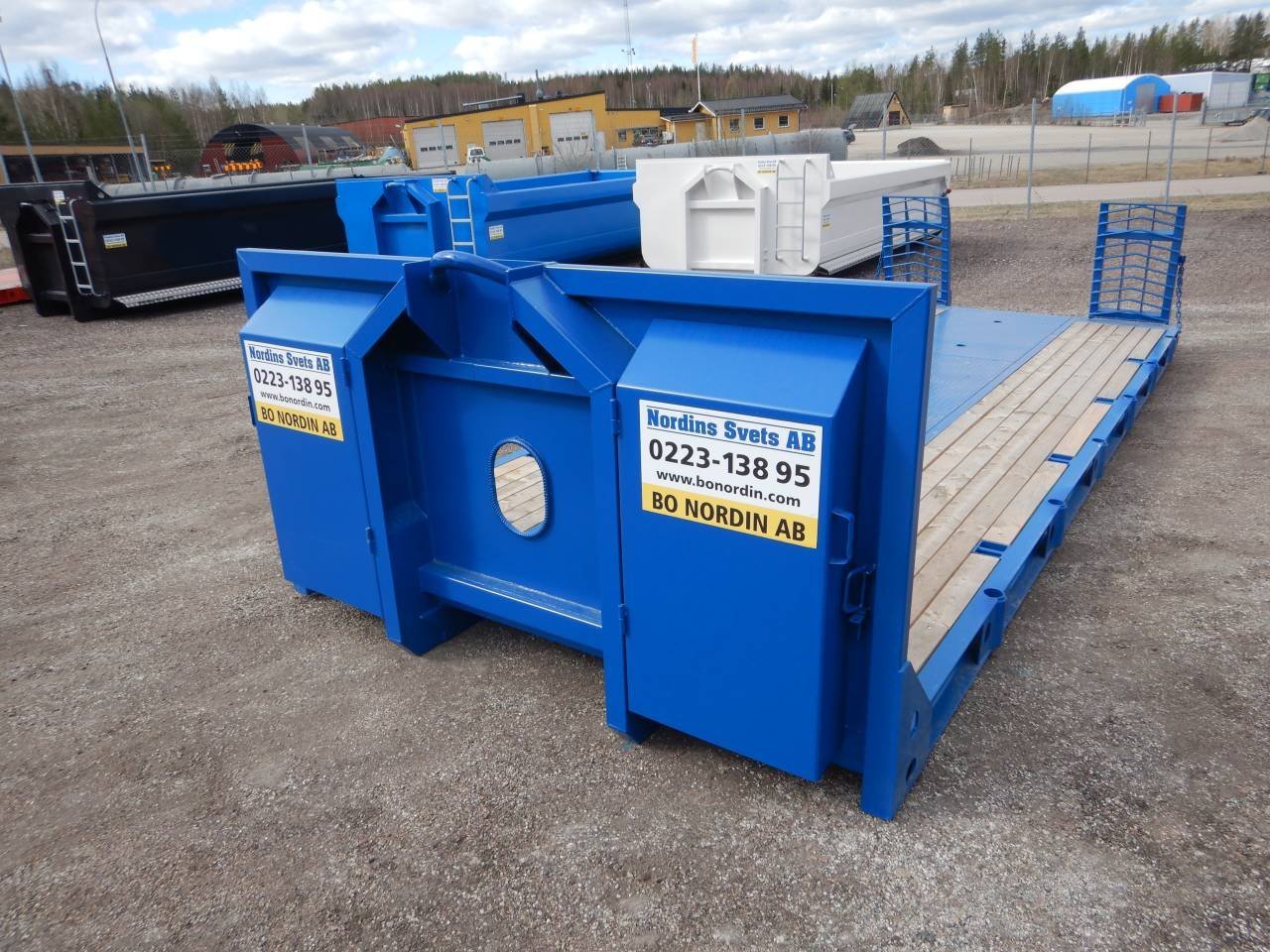 Maskinflak 25ton 6,5m med rul...