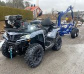 CFMOTO 850 Grey + Hydraulisk timmervagn