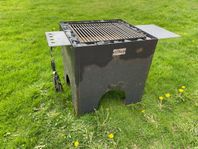 Grill, eldstad i corten