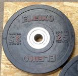 Eleiko Training ett par 25kgs balanserade vikter , beg