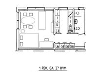 Bostad uthyres - lägenhet i Lund - 1 rum, 37m²