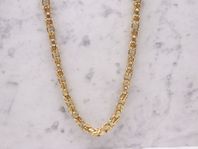 Kejsarhalsband i 18K Guld 131,6g 68cm 5mm