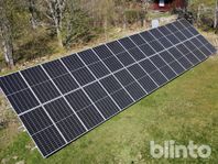 SOLCELLSPAKET Growatt 15 kW Hybridväxelriktare Markstativ