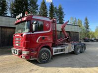 Lastväxlare Scania R144 med Cranab timmerrede (SE VIDEO)