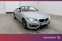 BMW 218 i Convertible 136hk Sport line HiFi Sensorer Välserv