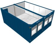 Containex 30m² modul för kontor, byggbarack,attefallshus etc