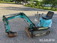 Minigrävare Kobelco SK 005 med 2 skopor