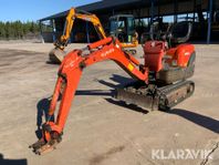 Minigrävare Kubota K008-3 med flera redskap