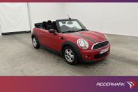 MINI One Cabriolet 1.6 98hk Navigation Sensorer Halvskinn