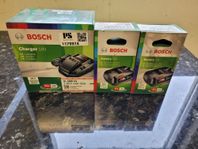 Bosch Laddare 18v & Bosch Batteri 18v 2.5 aH 2st