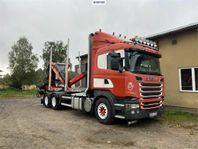 Scania R560 Timmerbil med släp och kran