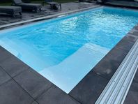 Glasfiberpool 8,85x3,70x1,55 - komplett - KAMPANJ