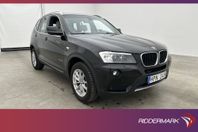 BMW X3 xDrive20d 184hk Värmare HiFi Skinn Sensorer Drag