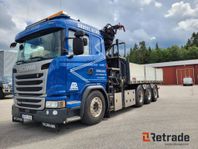 SCANIA G490 EURO 6 TRIDEM KROK KRAN HIAB 244 LASTVÄXLARE MED