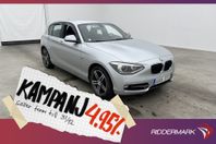 BMW 120 d 184hk Sport line P-Sensorer Farthålla 4,95% Ränta