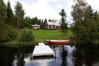 strand, enskild läge, roddbåt, fiske, bastu, husdjur 