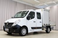 Renault Master dCi 170HK Dubbelhytt Halvskåp Flak Kran Moms