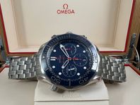 Omega Seamaster Diver 300M Blå 44mm Co-Axial Fullset Nyskick