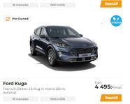 Ford Kuga Titanium PLUG-IN Hybrid *P-lease 4495:-/mån totalt