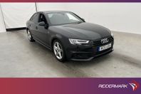 Audi A4 Sedan 40 TFSI 190hk S Line Svart-Optik Värmare Drag