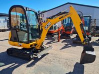 MINIGRÄVARE JCB 8018 cts 1,8 ton snabbfäste 3 skopor