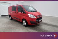 Ford Transit Custom CrewVan L2 Värm Drag Kamera 6-Sits MOMS