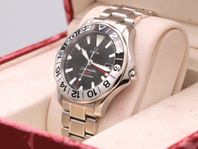 Omega Seamaster 300M GMT, Mycket fin, Nyservad, Full set