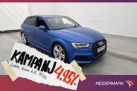 Audi A3 2.0 TDI Quattro 184hk S-Line B&O Kamera 4,95% Ränta