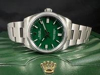 Rolex Oyster Perpetual 126000 36mm Grön Fullset 2024 Ny