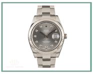 Rolex Datejust 41 "Rhodium Diamond, Oyster, 126334" - 2021