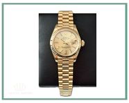 Rolex Lady Datejust 26 "18K Guld, Champagne, 69178" - 1984