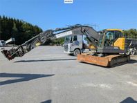 Grävmaskin Volvo ECR235EL med tiltrotator och skopor