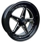 Racemaster Black Front  5.5x15  Small GM - Ford - Mopar