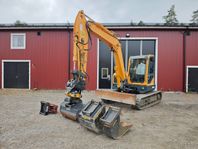 Hyundai 80CR Rototilt, Timmergrip,  3 skopor DC-2 495.000kr